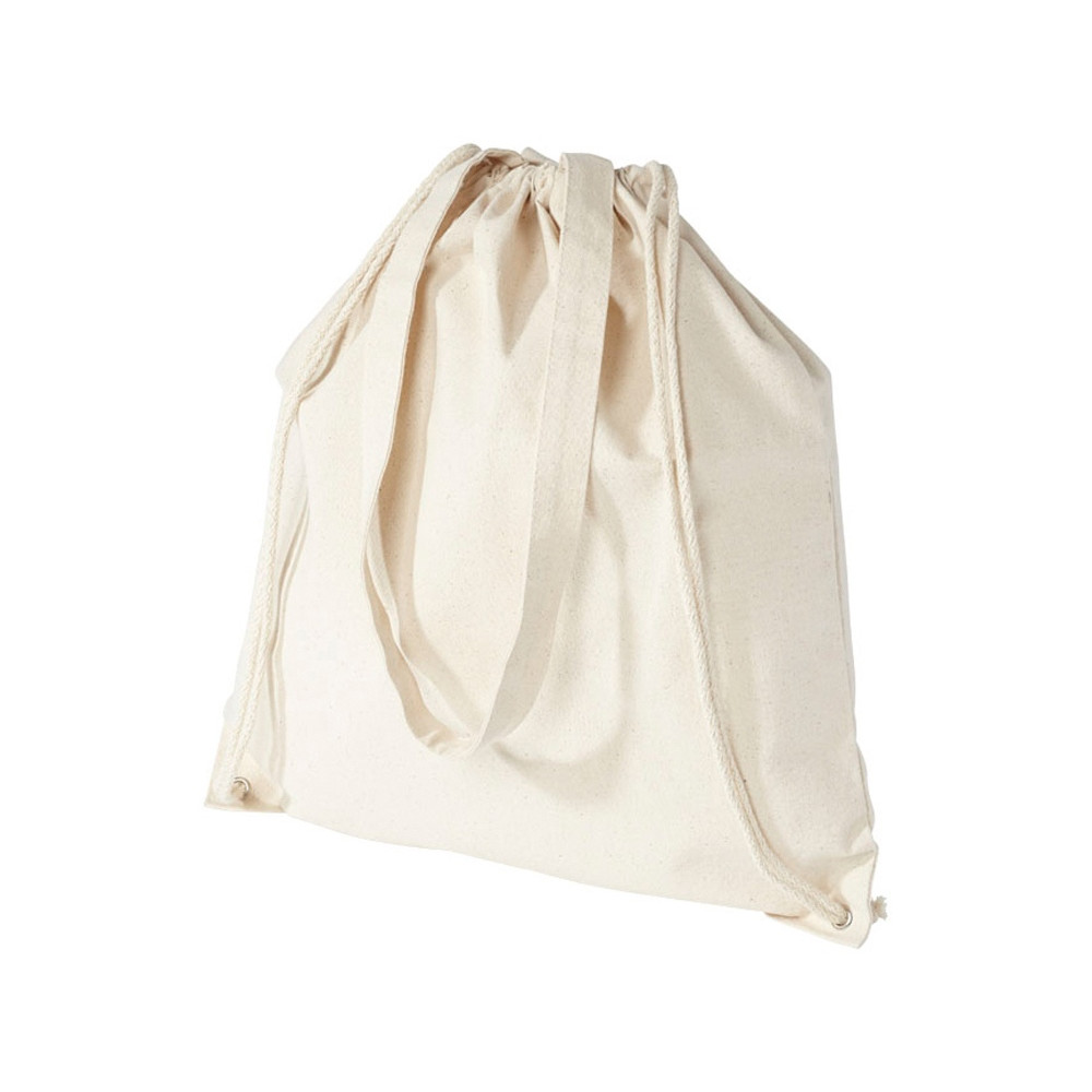 Рюкзак со шнурком Eliza из хлопчатобумажной ткани плотностью 240 г/м2, натуральный