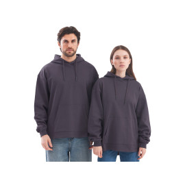 Худи оверсайз Alpha.01 унисекс, темно-серый