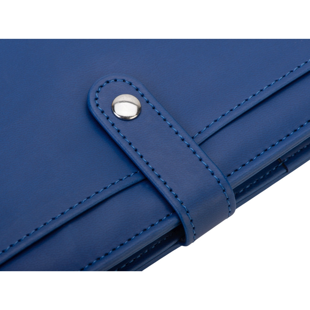 Блокнот-кошелек с сменным блоком А6 Wall Street, 64 листа, синий