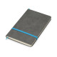 Блокнот Color линованный А5 в твердой обложке с резинкой, серый/синий