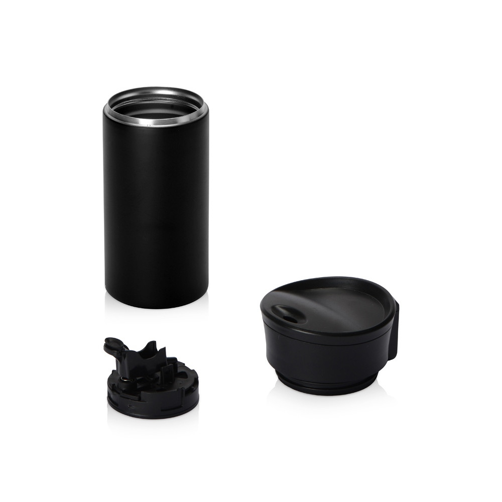 Вакуумная термокружка с кнопкой Upgrade, Waterline, тубус, черный