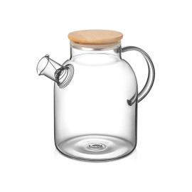 Стеклянный чайник с бамбуковой крышкой Sencha M