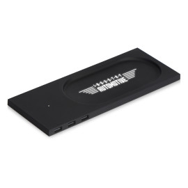 Беспроводное настольное зарядное устройство Glide с подсветкой, софт тач Беспроводное настольное зарядное устройство Glide с подсветкой, софт тач