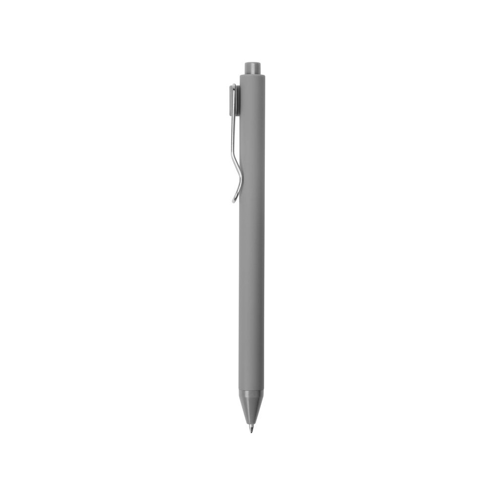 Ручка пластиковая шариковая Clip, софт-тач, серый