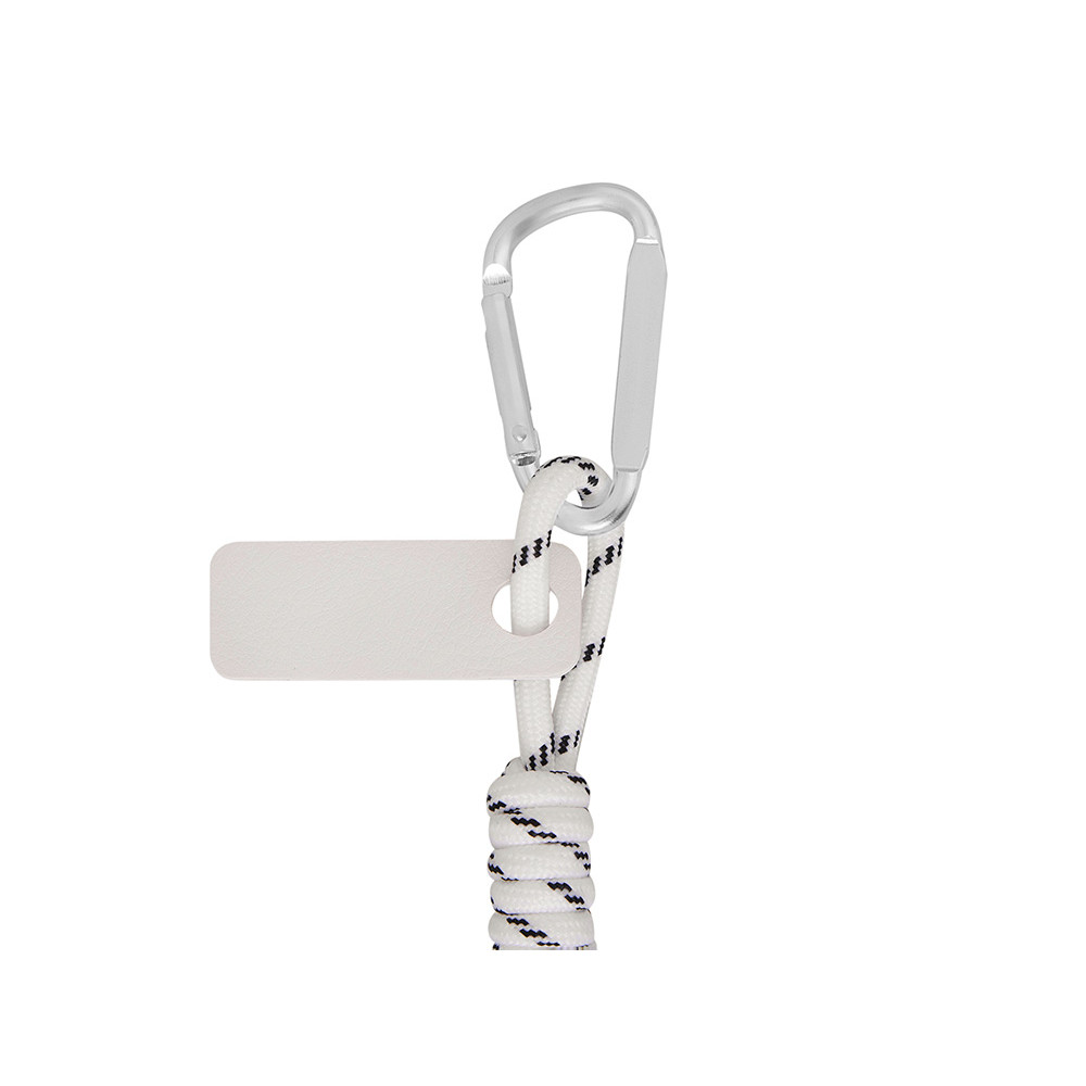 Брелок-веревочка на карабине Trinket, черно-белый