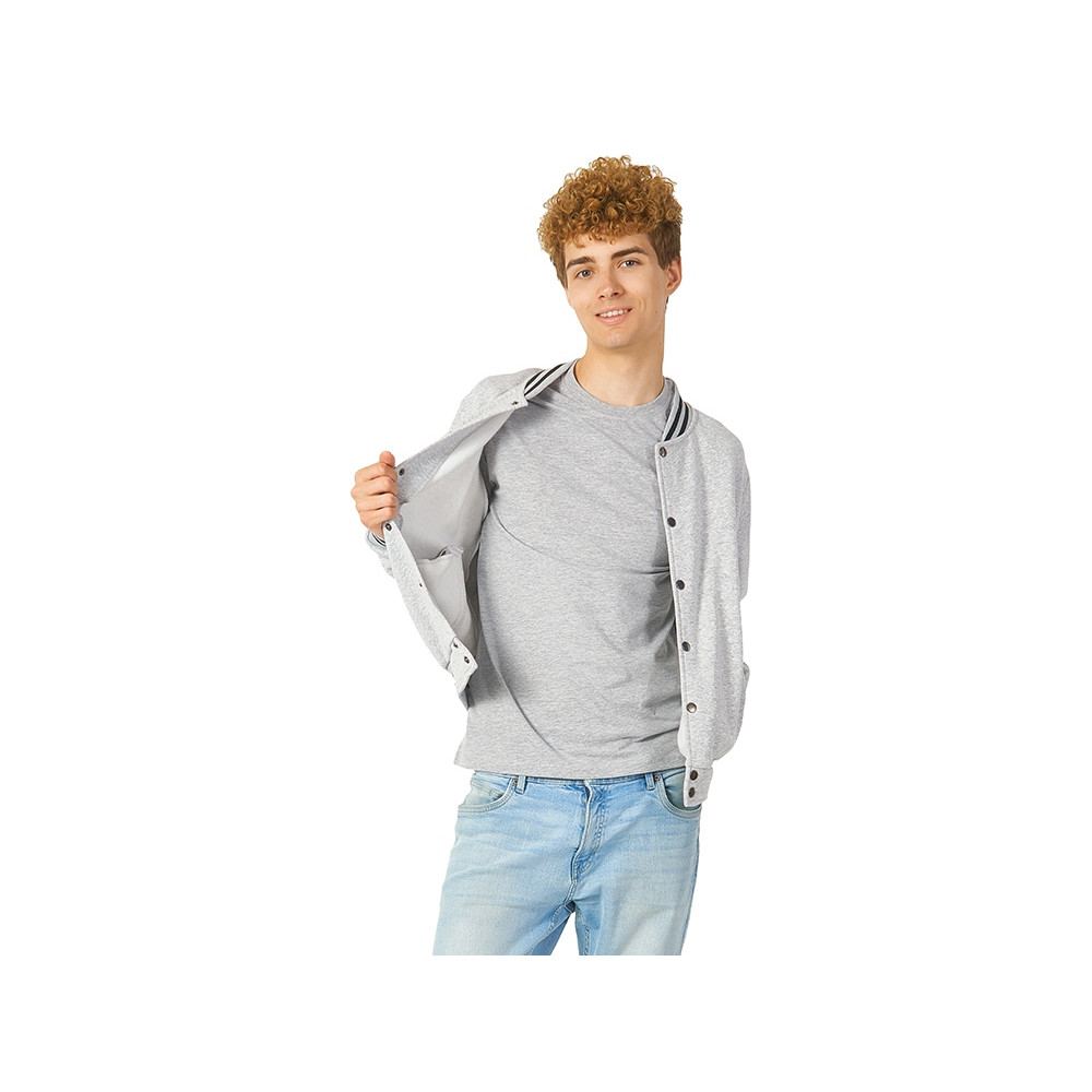 Бомбер Oxford, серый меланж, унисекс