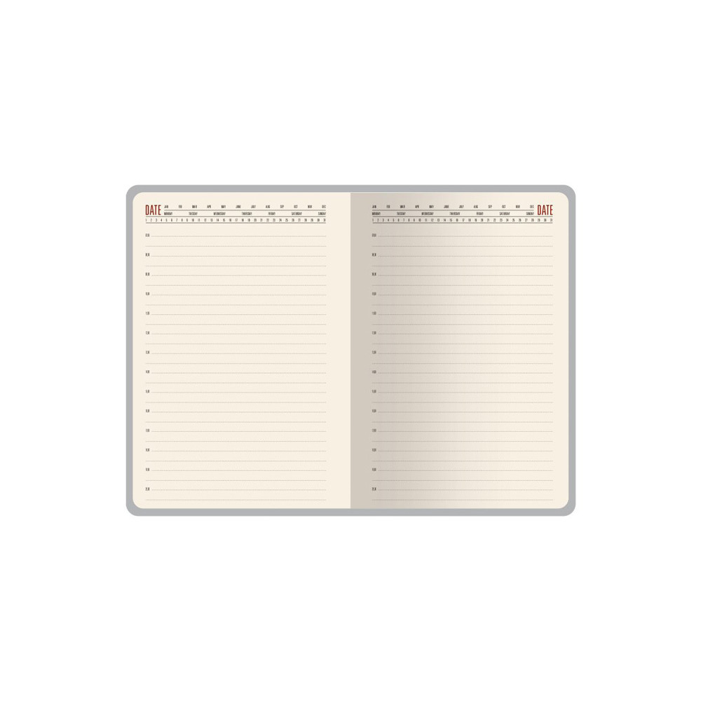 Ежедневник недатированный А5 LONDON красный/темно-серый