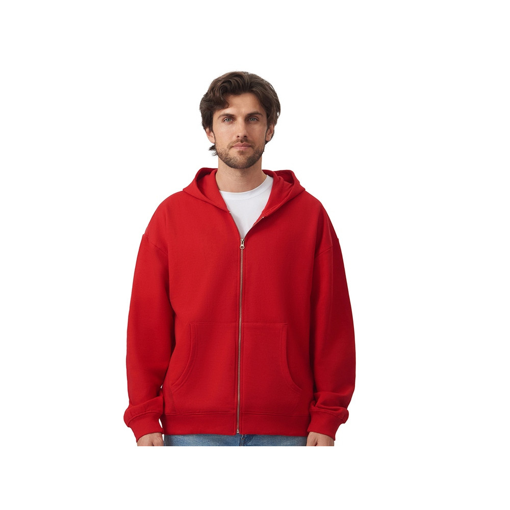 Толстовка оверсайз с капюшоном на молнии Monaco, красный