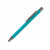 Ручка шариковая UMA STRAIGHT GUM soft-touch, с зеркальной гравировкой, морская волна