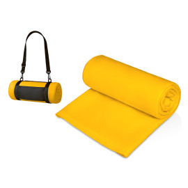 Плед Нежность с плечевым ремнем, желтый