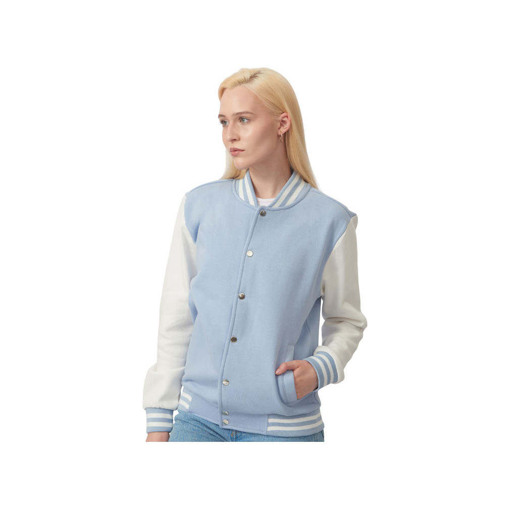 Бомбер Oxford, небесно-голубой/молочный, унисекс