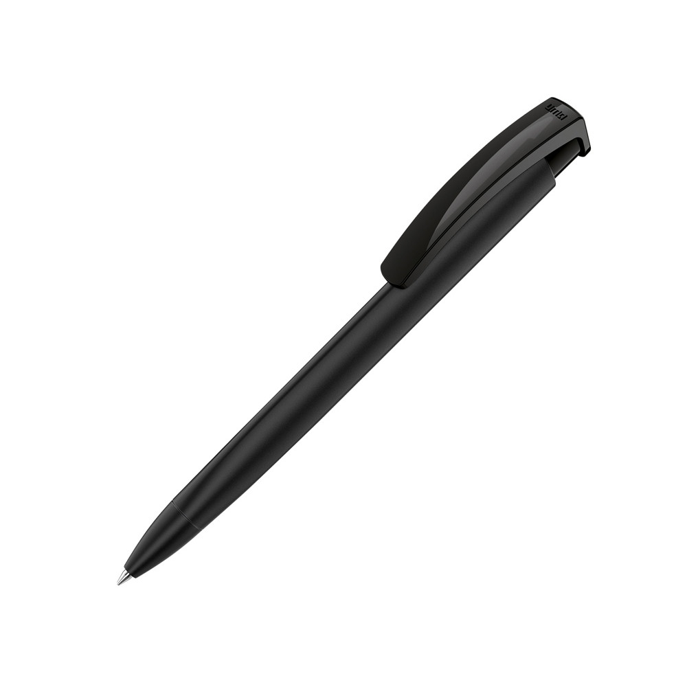Ручка пластиковая шариковая трехгранная Trinity Gum soft-touch, черный