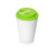 Пластиковый стакан Take away с двойными стенками и крышкой с силиконовым клапаном, 350 мл, белый/зел. Яблоко