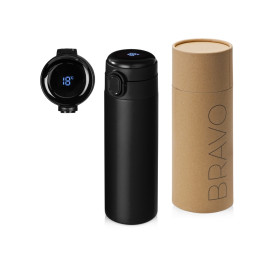 Вакуумная термокружка Waterline с медной изоляцией Bravo, 400 мл, тубус, черный