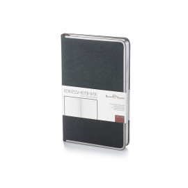 Ежедневник А5 недатированный Bridge, черный/серебристый