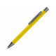 Ручка шариковая UMA STRAIGHT GUM soft-touch, с зеркальной гравировкой, желтый