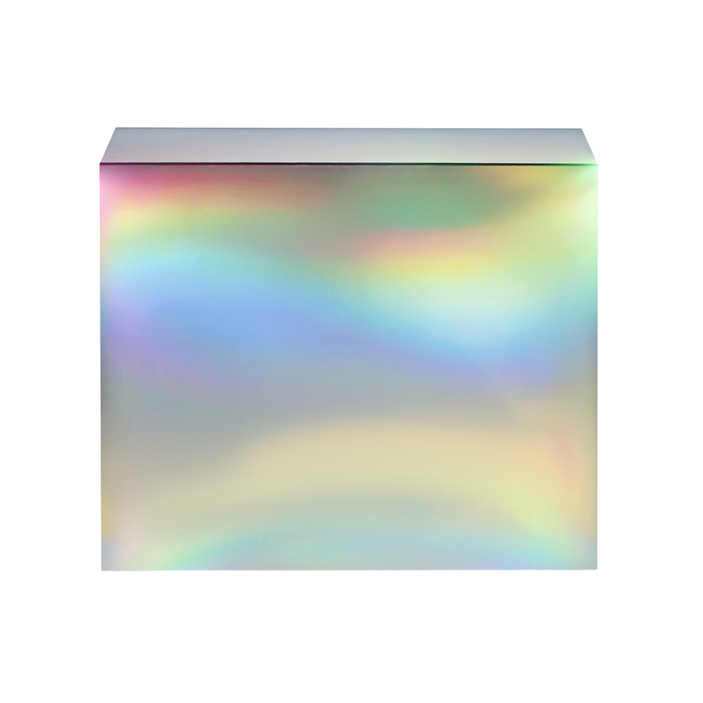 Подарочная коробка с голографическим шубером без печати Aurora, L, 260х260х100 мм.