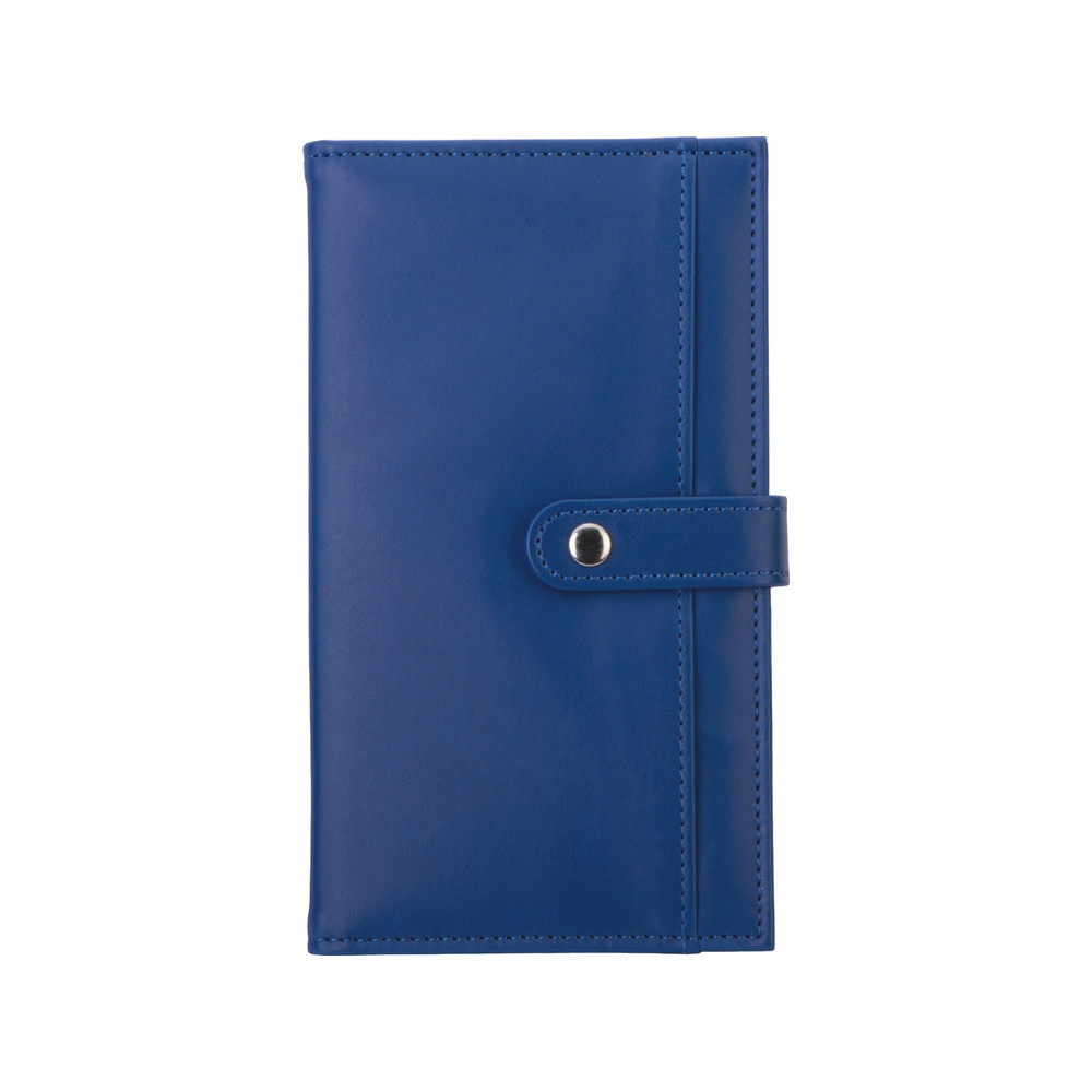 Блокнот-кошелек с сменным блоком А6 Wall Street, 64 листа, синий