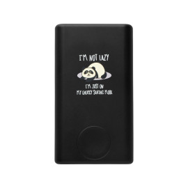 Внешний беспроводной аккумулятор 2-в-1 с функцией зарядки Apple Watch, QC/PD AtomIQ, 10000 мАч, черный с тампопечатью