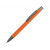 Ручка металлическая soft touch шариковая Tender, оранжевый/серый