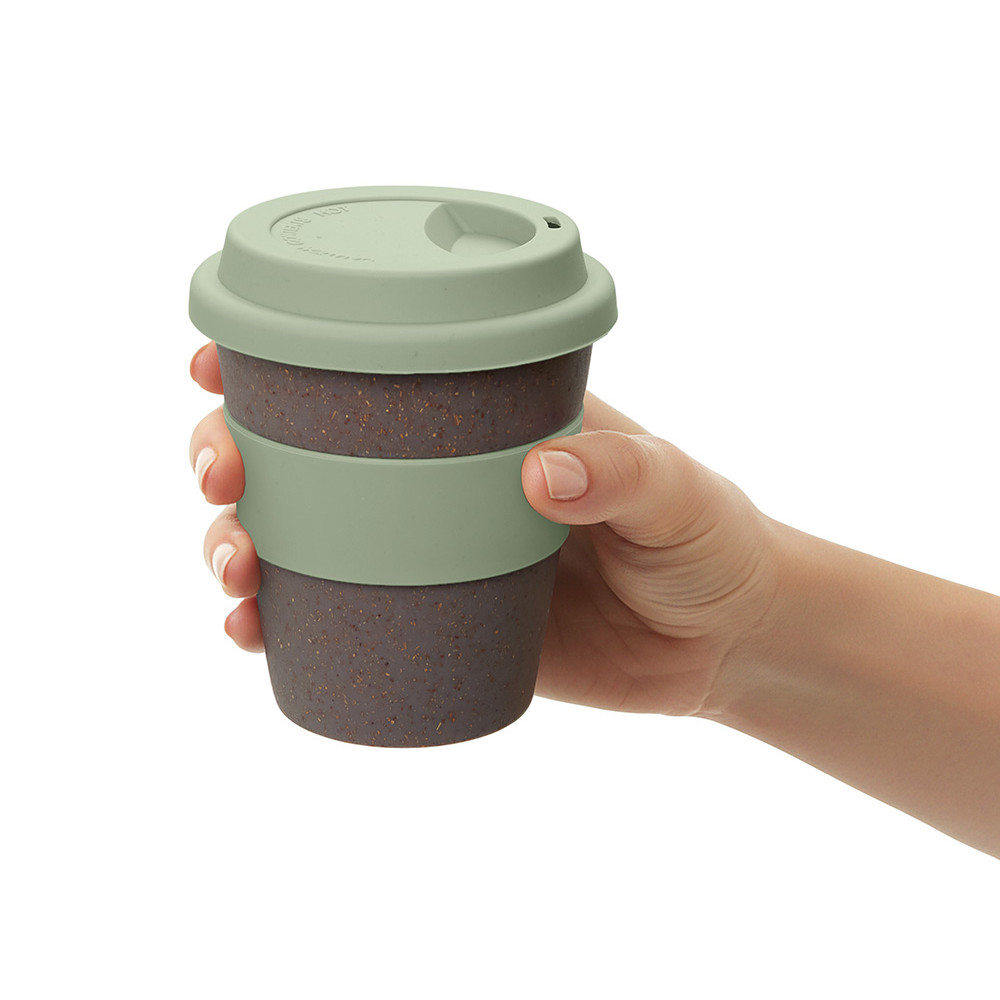 Стакан с силиконовой крышкой Cafe, olive