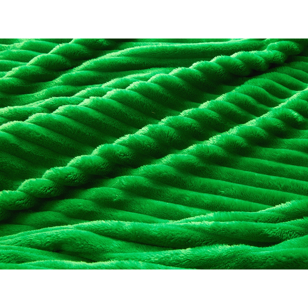 Плед Wave флисовый, зеленый