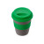 Стакан с силиконовой крышкой Cafe, зеленый Стакан с силиконовой крышкой Cafe, зеленый