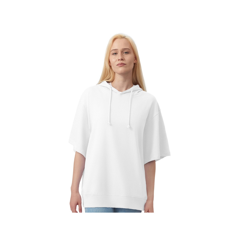 Худи оверсайз с коротким рукавом Warsaw унисекс, белый