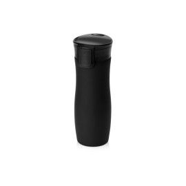Вакуумная термокружка с кнопкой Streamline, Waterline, soft-touch, тубус, черный