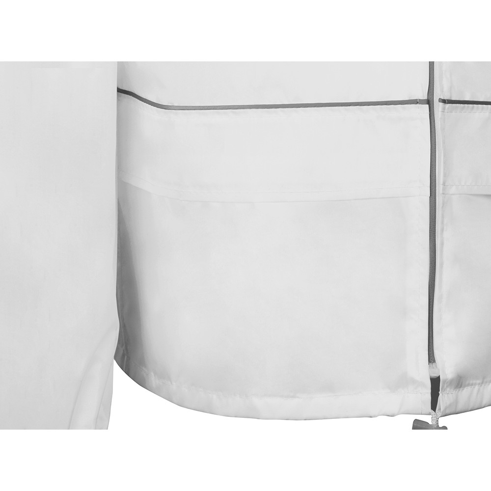 Короткий дождевик Tornado со светоотражающими элементами, белый