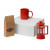 Подарочный набор с чаем, кружкой и френч-прессом Чаепитие, красный
