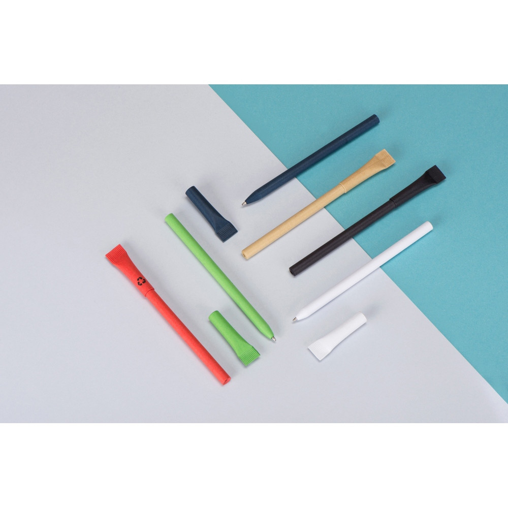 Ручка картонная с колпачком Recycled, нефритовый