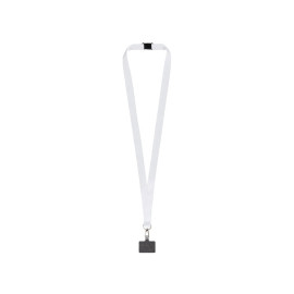 Ланъярд 2 см под сублимацию с трендовым карабином, замком обрыва и большим держателем для телефона из ПЭ, серебристый