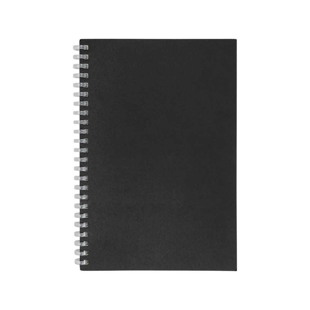 Блокнот на мягкой спирали А5 Sahara, 60 листов 70 гр/м2, черный