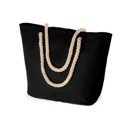 Сумка Seaside для шопинга и пляжа с широким дном, черный