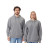 Толстовка с капюшоном оверсайз Lisbon унисекс, серый меланж Толстовка с капюшоном оверсайз Lisbon унисекс, серый меланж