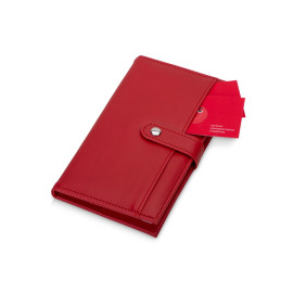 Блокнот-кошелек с сменным блоком А6 Wall Street, 64 листа, красный