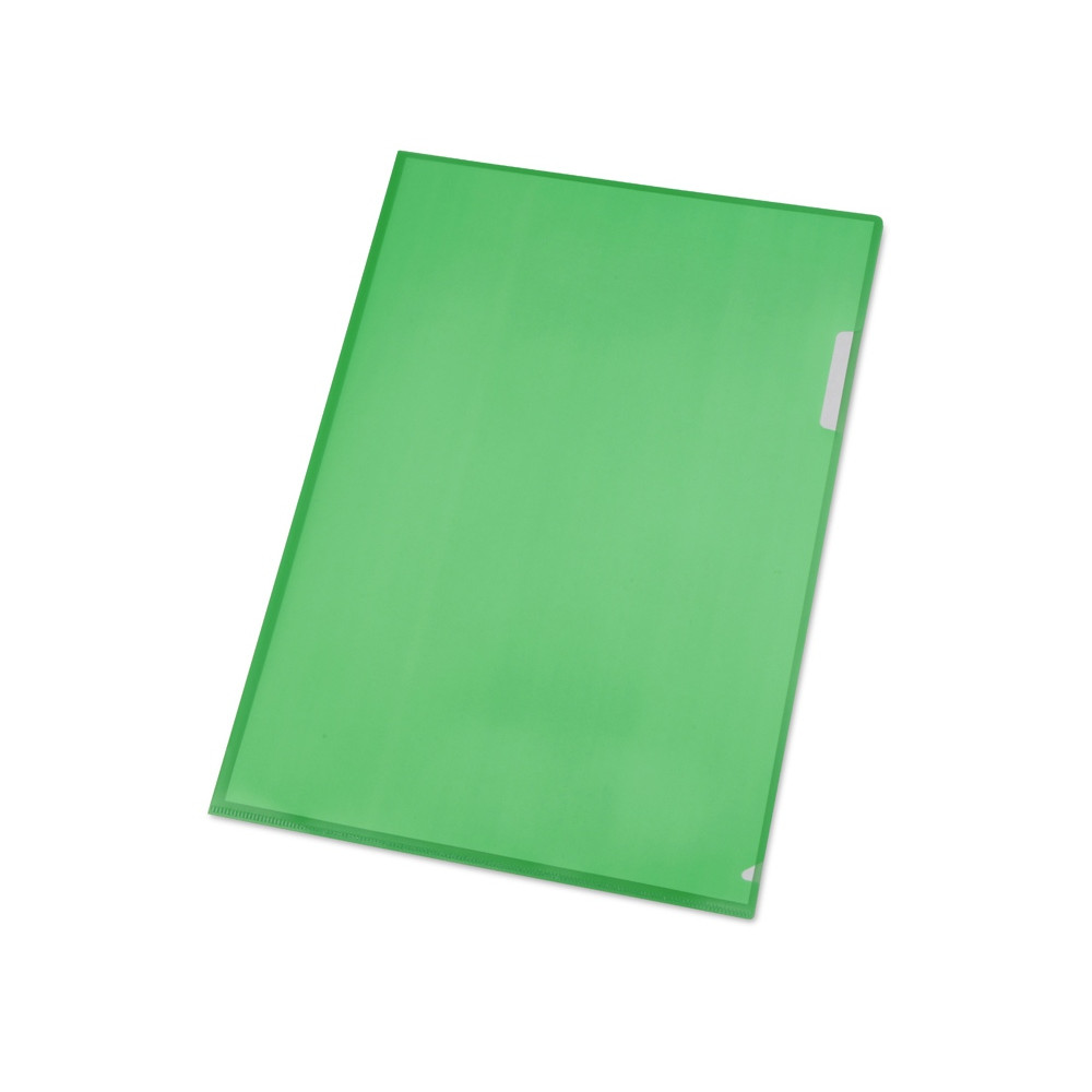 Папка- уголок, для формата А4, плотность 180 мкм, зеленый матовый