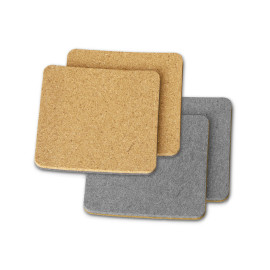 Набор костеров из пробки с фетром Grit Набор костеров из пробки с фетром Grit