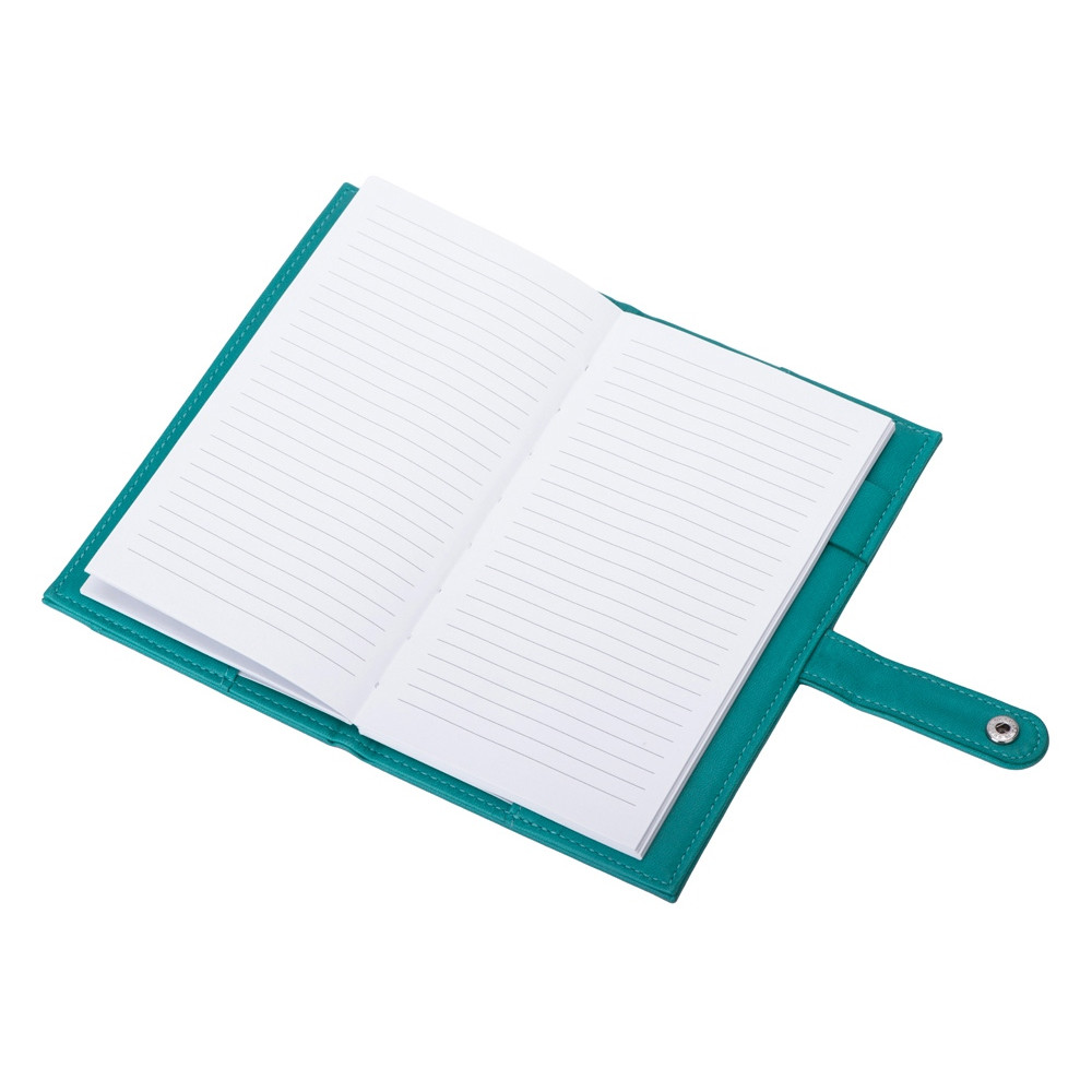 Блокнот-кошелек с сменным блоком А6 Wall Street, 64 листа, бирюзовый