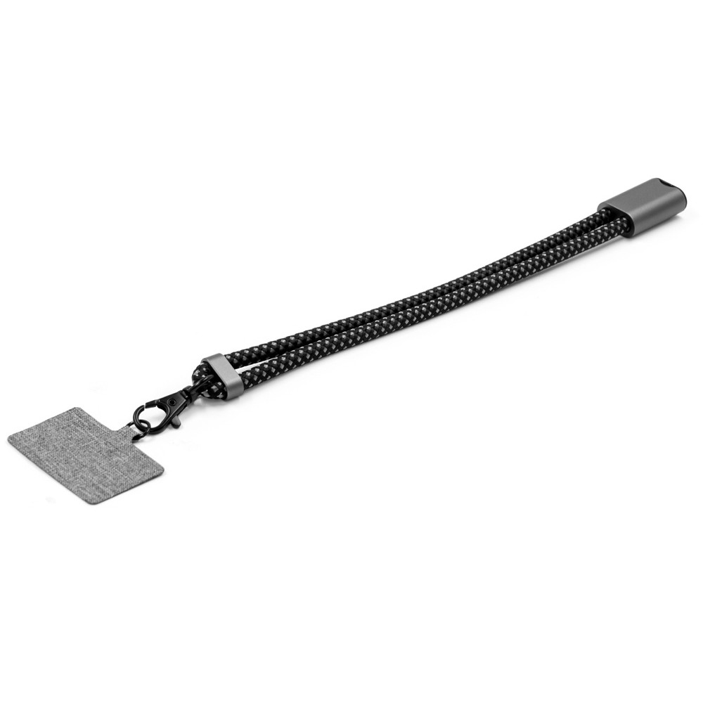 Ремешок-держатель для телефона с зарядным кабелем USB-C - USB-C Lany Wristband Charge Eco, серый