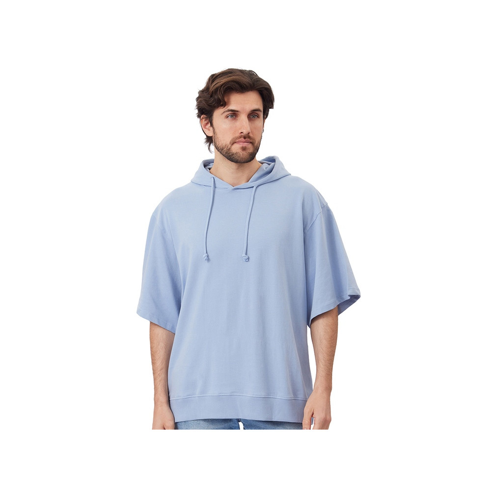 Худи оверсайз с коротким рукавом Warsaw унисекс, небесно-голубой