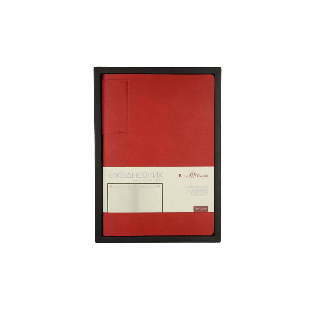 Ежедневник недатированный А5 LONDON красный/темно-серый