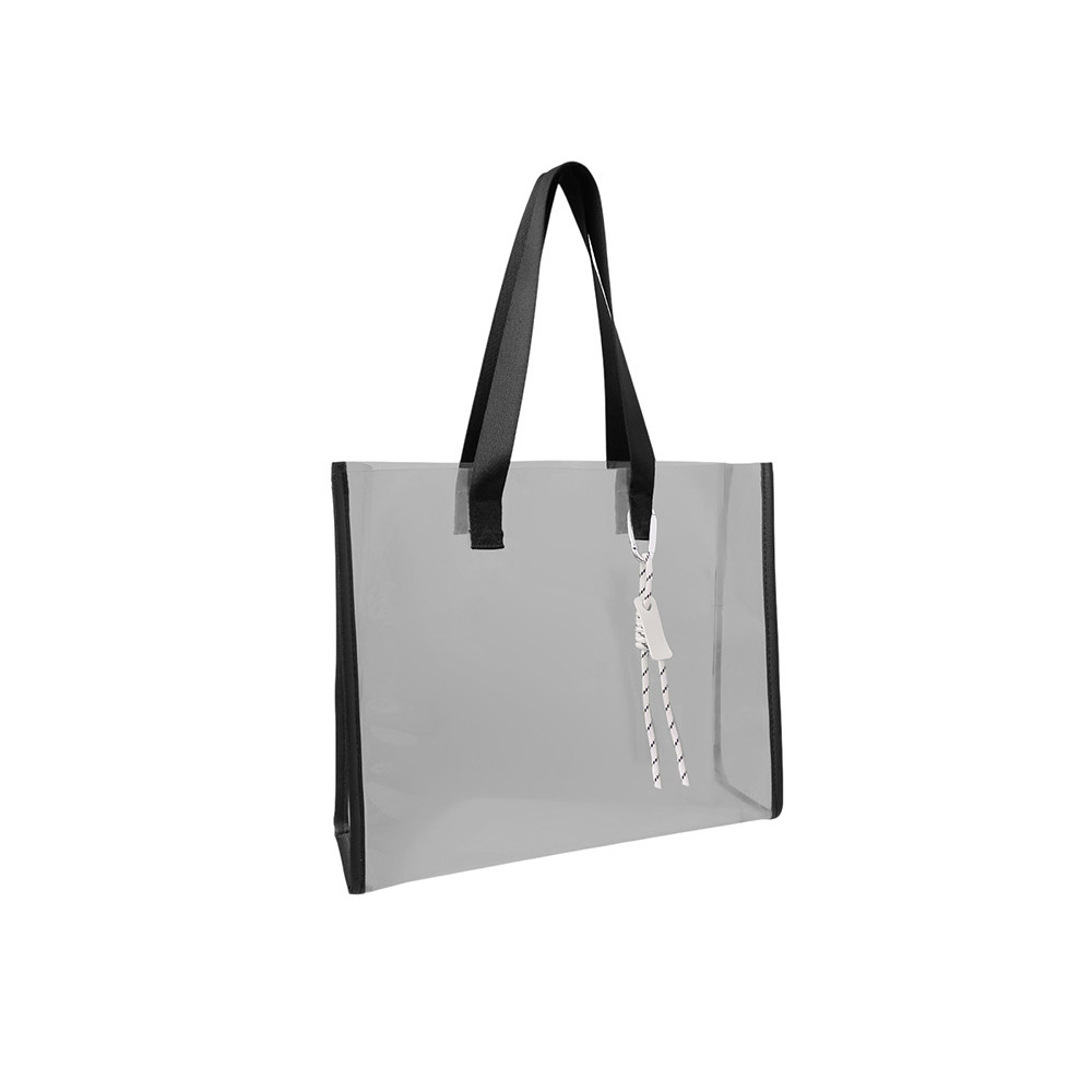 Брелок-веревочка на карабине Trinket, черно-белый