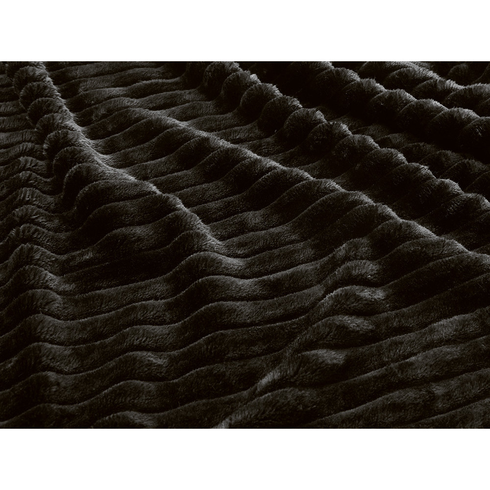 Плед Wave флисовый, черный