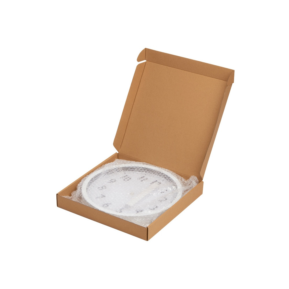 Пластиковые настенные часы диаметр 30 см White Mile, белый