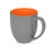 Кружка керамическая Gracy 450мл, серый/оранжевый
