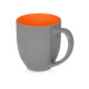 Кружка керамическая Gracy 450мл, серый/оранжевый Кружка керамическая Gracy 450мл, серый/оранжевый