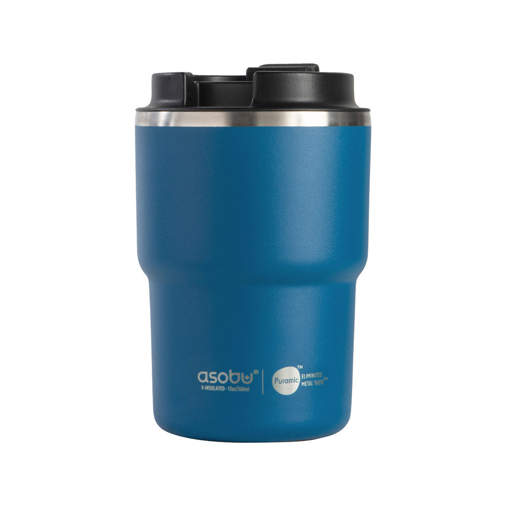 Вакуумная термокружка с внутренним керамическим покрытием Coffee Express, 360 мл, синий