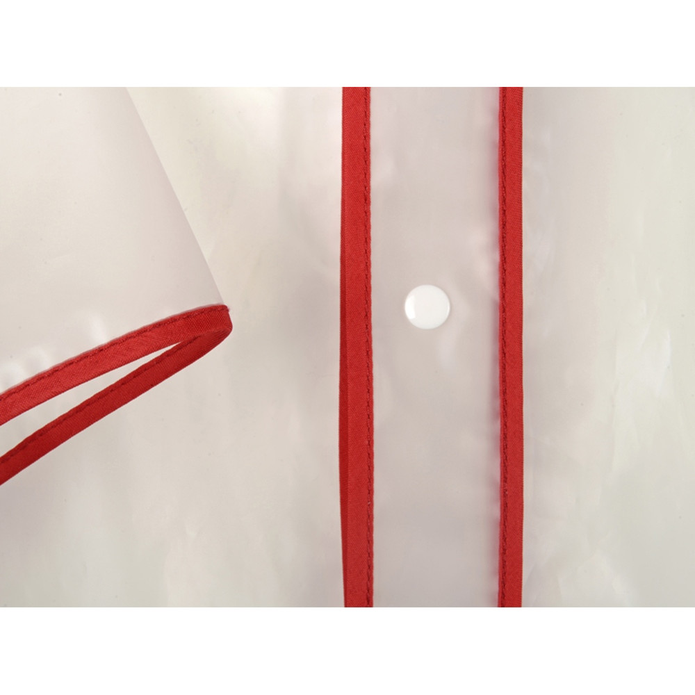 Дождевик Providence, прозрачный/красный с чехлом